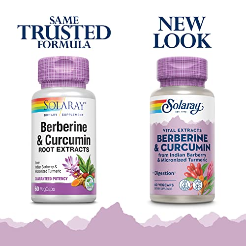 SOLARAY Berberine & Curcumin Root Extracts | Digestive Support