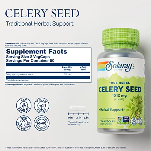 Solaray Celery Seed Capsules - 505mg, 100 count