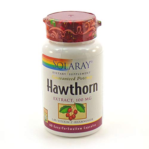 Solaray Hawthorn Aerial Extract 100mg Capsules - 60