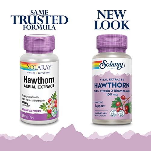 SOLARAY Hawthorn Extract Capsules | 60 Count