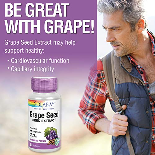 SOLARAY Grape Seed Extract | Cardiovascular Support | 60 VegCaps