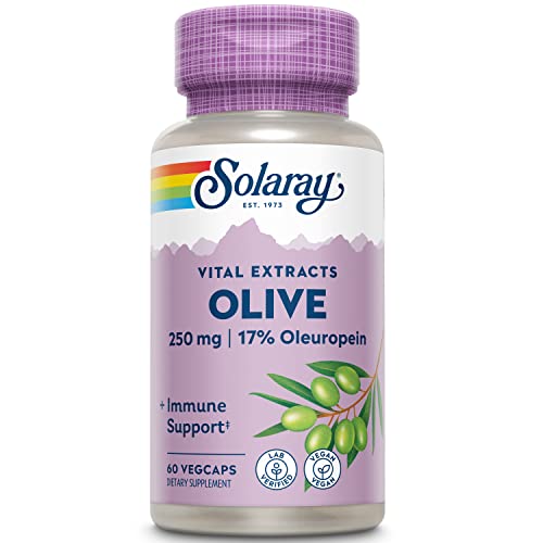 SOLARAY Olive Leaf Extract Supplement, 250mg | 60 Tabs