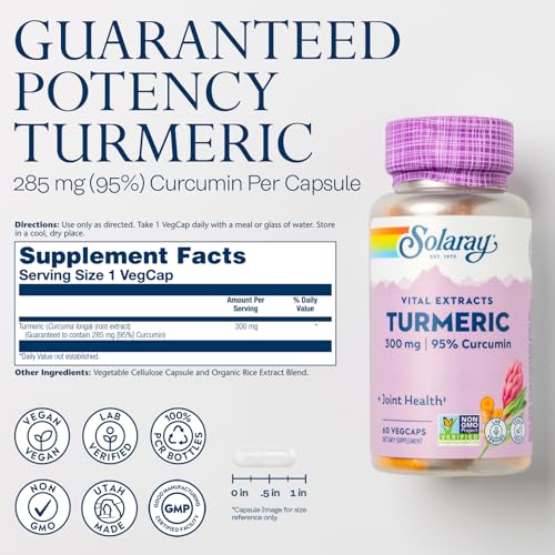 Solaray Turmeric 300 mg - Joint & Heart Support