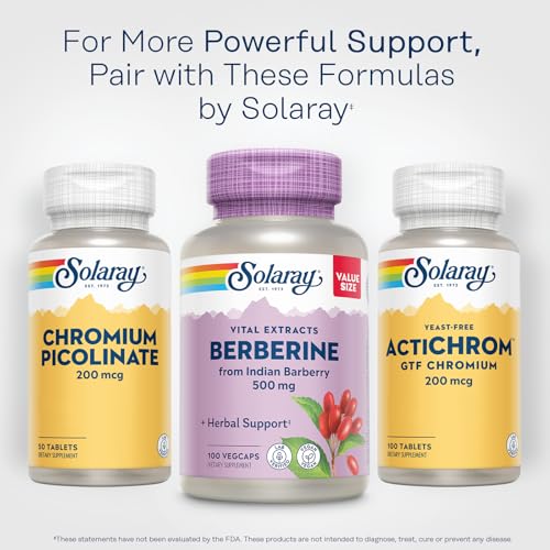 SOLARAY Berberine 500 mg Indian Barberry Root Extract