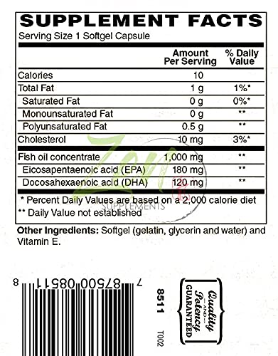 Omega-3 - Burpless Fish Oil Capsules for Health