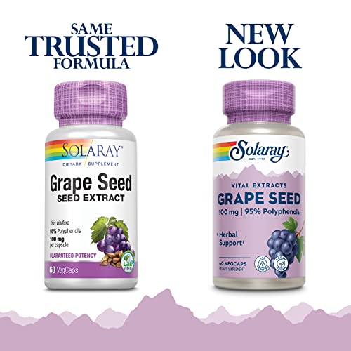 SOLARAY Grape Seed Extract 100mg for Cardiovascular Health