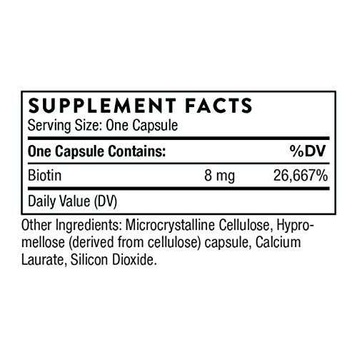 Thorne Biotin 8 - Healthy Hair, Skin, Nails - 60 Caps