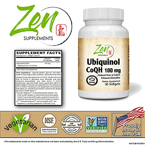 High potency Ubiquinol CoQ10 for heart health, energy
