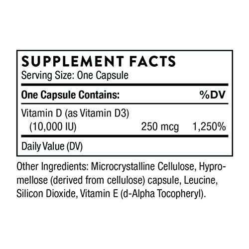Thorne Vitamin D-10,000 - 10,000 IU - Bone & Immune Support