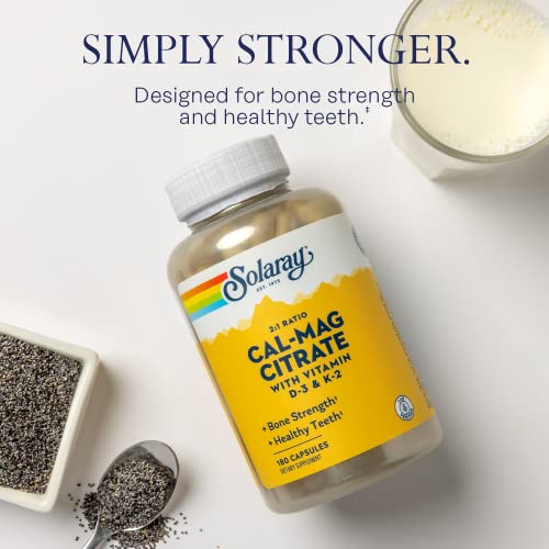Solaray Cal-Mag Citrate Capsules with D-3 & K-2