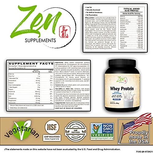 Organic Grass-Fed Whey Protein - Keto Friendly Vanilla