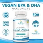 Vegan Algae Omega-3 Softgels for Health 60ct