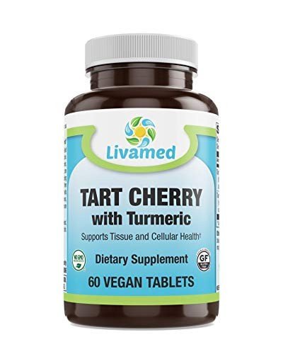 Livamed Tart Cherry & Turmeric Veggie Tabs 60 Count