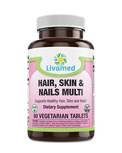 Organic Hair, Skin & Nails Vitamins with Biotin