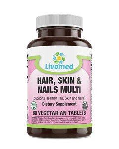 Organic Hair, Skin & Nails Vitamins with Biotin
