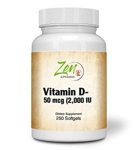 Zen Supplements Vitamin D-3 2000 IU - 250 Softgels