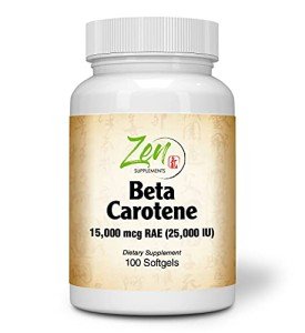 Beta Carotene 25,000 IU Softgels for Health