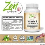 Zen Natural Vitamin E Capsules - 400IU, Non-GMO