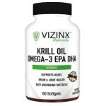 Krill Oil Omega-3 Softgels for Heart & Brain