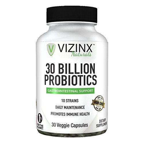 Vizinx 30 Billion Probiotics - 10 Strains, Vegetarian