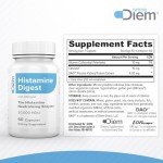 OmneDiem Histamine Digest DAO Enzyme Supplement - 60 Caps