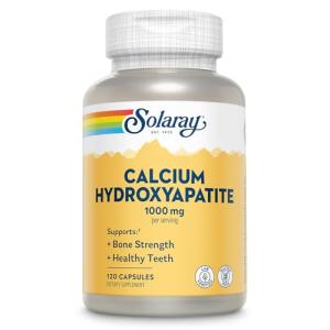 Solaray Calcium Hydroxyapatite 1000mg | Advanced Bone Support | 120 Capsules