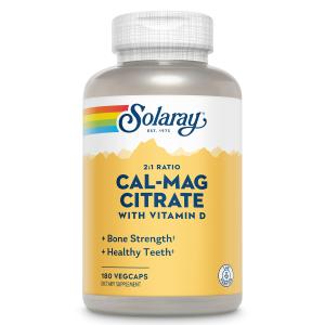 SOLARAY Calcium & Magnesium Citrate 2:1 with Vitamin D-3