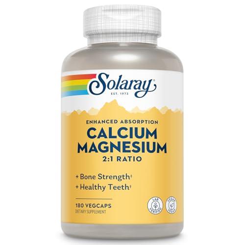Solaray Calcium and Magnesium AAC Capsules, 180 Count