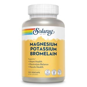 Solaray Magnesium & Potassium with Bromelain VegCaps