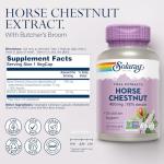 Solaray Horse Chestnut Seed Extract 400mg - Leg Vein Support - Vegan - 120 VegCaps