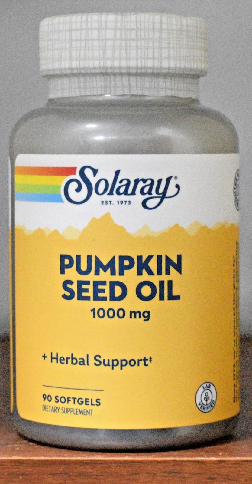 Solaray Pumpkin Seed Oil Capsules: 1000mg | 90ct