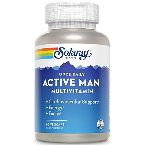 SOLARAY Once Daily Active Man Multivitamin & Mineral - Cardiovascular Support & Energy Boost