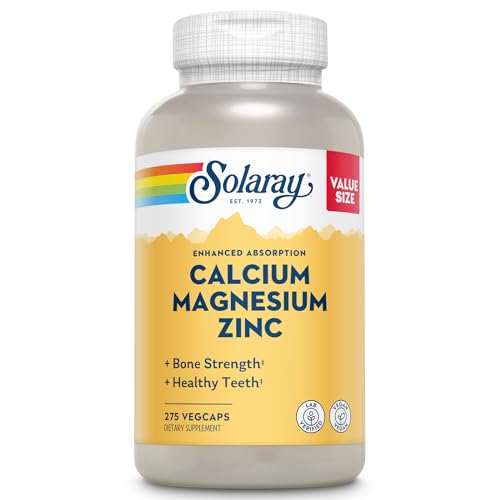 Solaray Cal/Mag/Zinc Supplement with Citrate for Bone Support