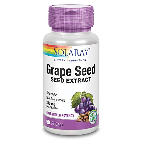 SOLARAY Grape Seed Extract | Cardiovascular Support | 60 VegCaps