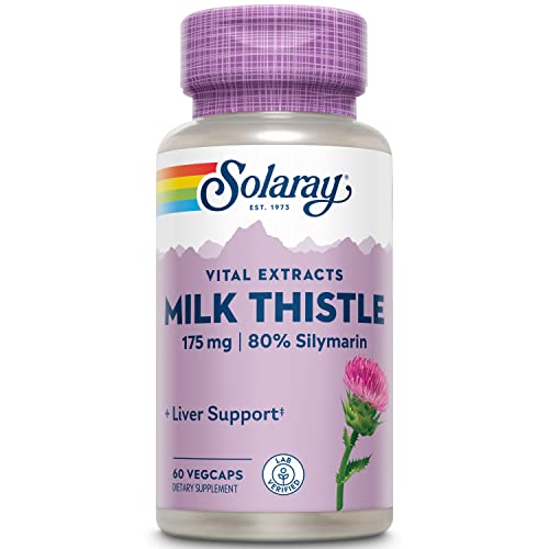 Solaray Milk Thistle Extract, 175mg, 60 Count Capsules