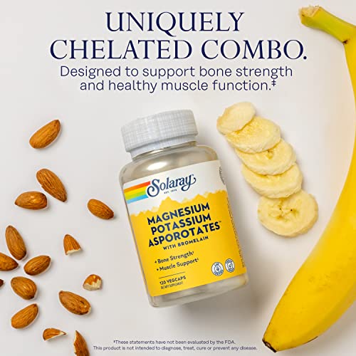 Solaray Magnesium & Potassium with Bromelain VegCaps