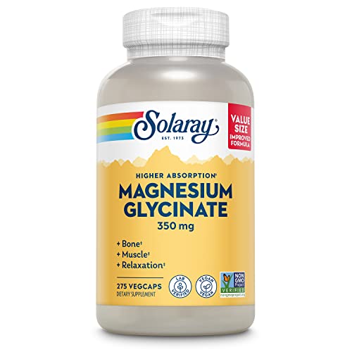 Solaray Magnesium Glycinate for Stress Support, Muscle Relaxation