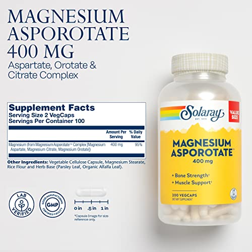 Solaray Magnesium Asporotate 400mg: Bone, Muscle & Nerve Support