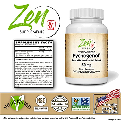 Pycnogenol 50mg - French Maritime Pine Bark Extract
