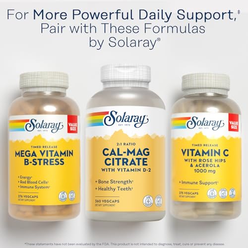 Solaray Calcium Magnesium with Vitamin D2, Healthy Support