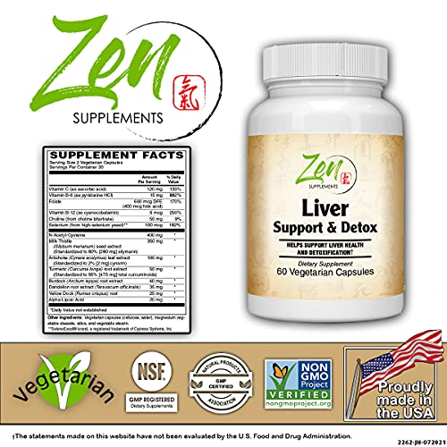 Liver Support & Detox - Milk Thistle, Turmeric, Dandelion