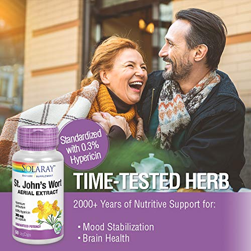 Solaray St Johns Wort Extract 300mg | Mood & Brain Support | 60ct