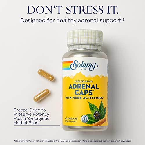 SOLARAY Freeze Dried Adrenal Caps 60ct 170mg-Veg Cap