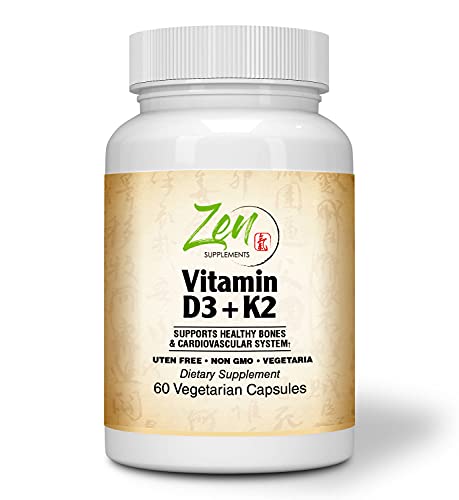Bone Health Vitamin D-3 + K-2 (MK-7) 60-Caps