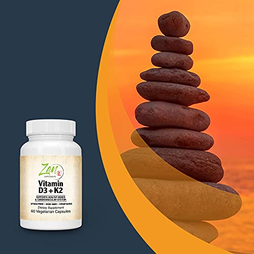 Bone Health Vitamin D-3 + K-2 (MK-7) 60-Caps
