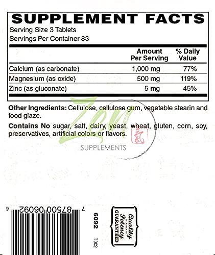 Bone & Immune Support - Calcium Magnesium Zinc 250-Tab