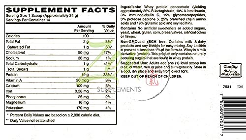 Organic Grass Fed Whey Protein - 19g - Keto Friendly