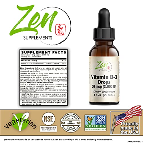 Zen Supplements: Vitamin D-3 2000 IU Liquid