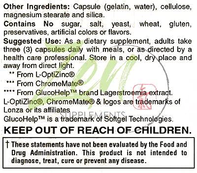 Zen Glucose Support with ChromeMate®, GlucoHelp®, Vanadyl & Herbs