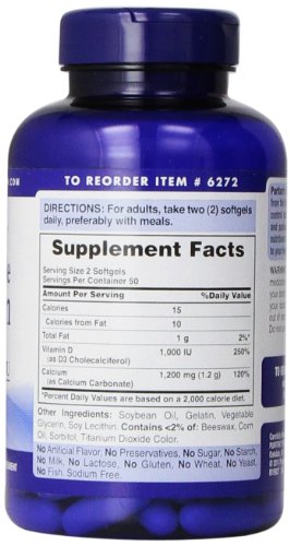 Calcium + Vitamin D3 Softgels for Bones